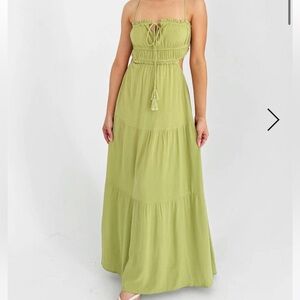 Long Green Jamie Dress from Grey Bandit